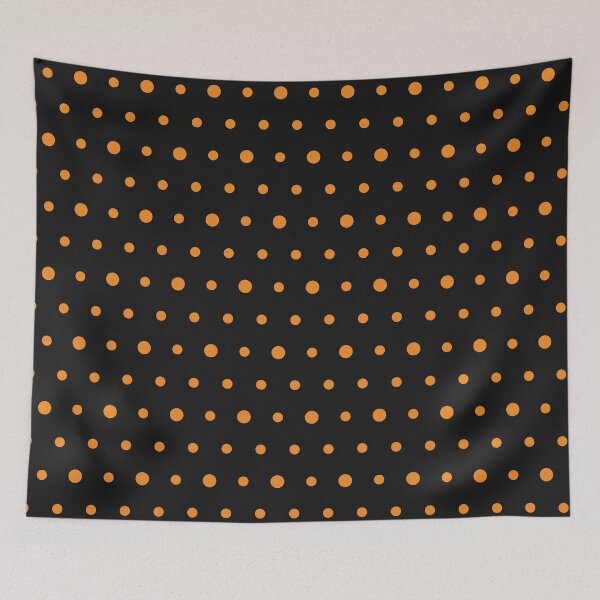 Item preview, Black And Orange Polka Dot Pattern designed and sold by pattern-archive.