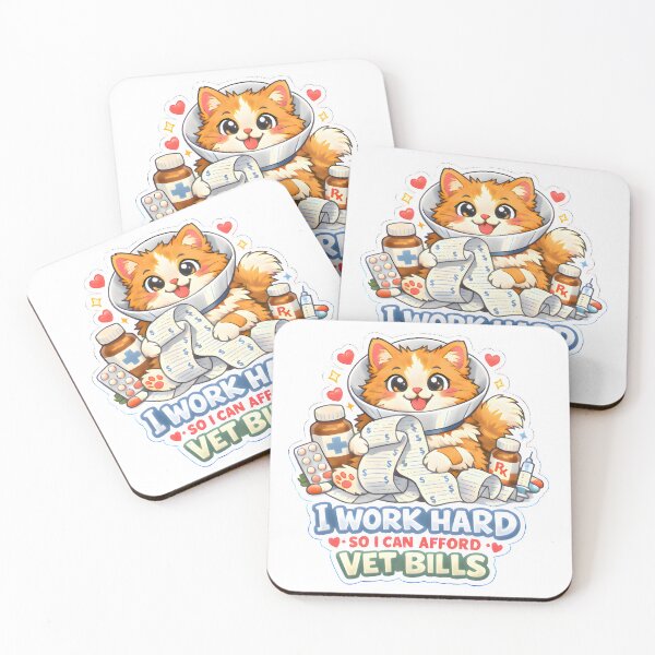 Item preview, I Work Hard So I Can Afford Vet Bills – Funny Cat Vet Life designed and sold by Bettybee00.