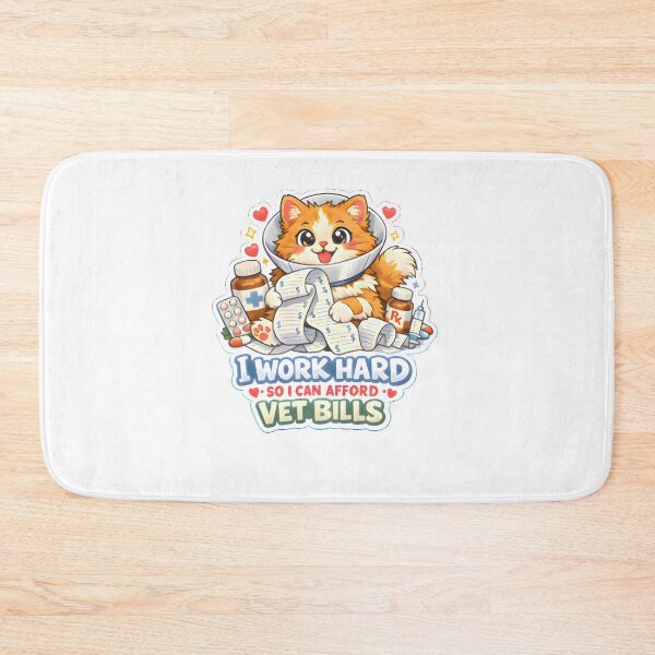 Item preview, I Work Hard So I Can Afford Vet Bills – Funny Cat Vet Life designed and sold by Bettybee00.