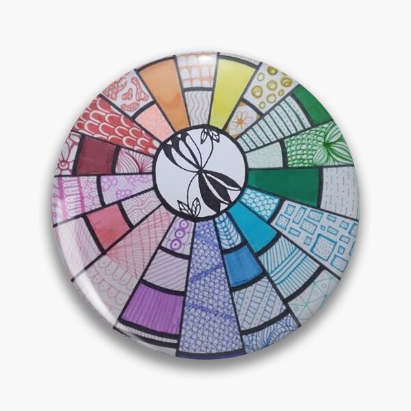 Item preview, Rainbow Roulette - Hand Drawn Mandala Colourful Spectrum designed and sold by AJPrettyObscene.