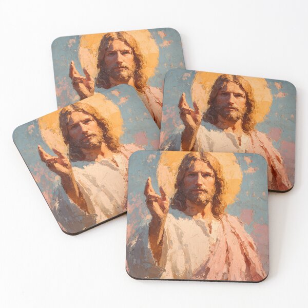 Item preview, Jesus Christ Give Blessing Oil Painting Style Christian Inspirational Religious Gift for Baptism, Communion, Christmas designed and sold by daila70.