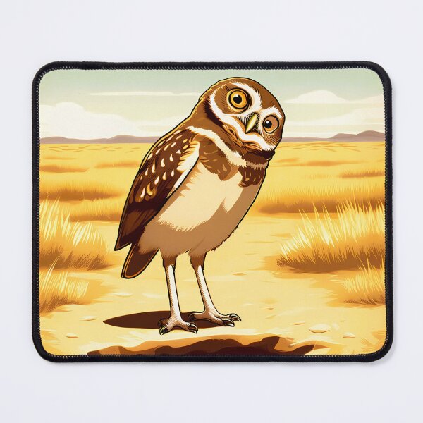 Item preview, PulsePosters Burrowing Owl Burrow-cratic Official Vintage Pun Poster designed and sold by PulsePosters.