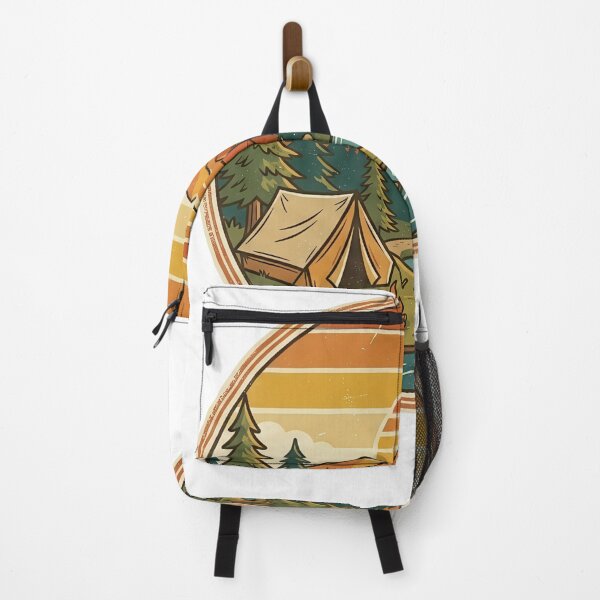 Item preview, Vintage Camping Mountains Sunset – Outdoor Adventure Nature Desig designed and sold by JA World - Art & Design.