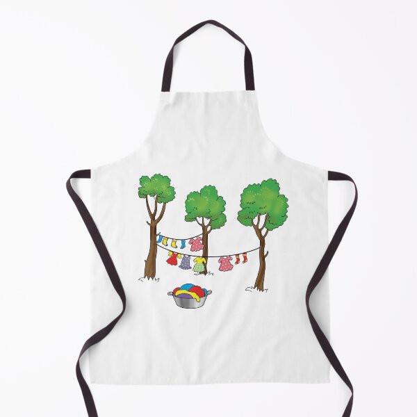 Item preview, Washing laundry on a line between trees designed and sold by sonaadalian.
