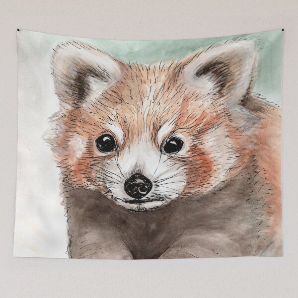 Item preview, Fluffy baby red panda designed and sold by helengarvey.