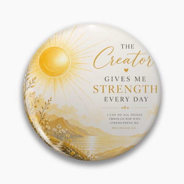 Item preview, The Creator Gives Me Strength Every Day – Christian Sun Faith Design designed and sold by FaithGratitude.