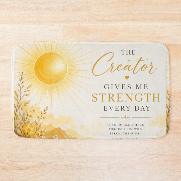 Item preview, The Creator Gives Me Strength Every Day – Christian Sun Faith Design designed and sold by FaithGratitude.