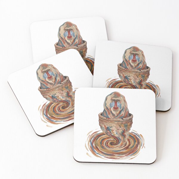 Item preview, Mandrill Vortex Pot — Tribal Spirit Swirl Art designed and sold by TwistedAgain.