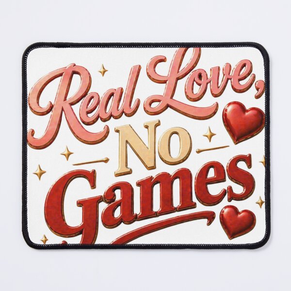 Item preview, Real Love No Game Relationship Quote designed and sold by JagrDesigns.