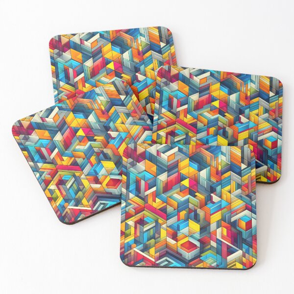 Item preview, Colorful Geometric Abstract Architectural Pattern Art designed and sold by Apex Designs.