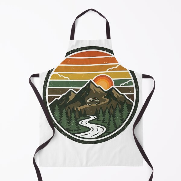 Item preview, Vintage Vanlife Sunset Mountains – Roadtrip Camper Adventure Design designed and sold by JA World - Art & Design.
