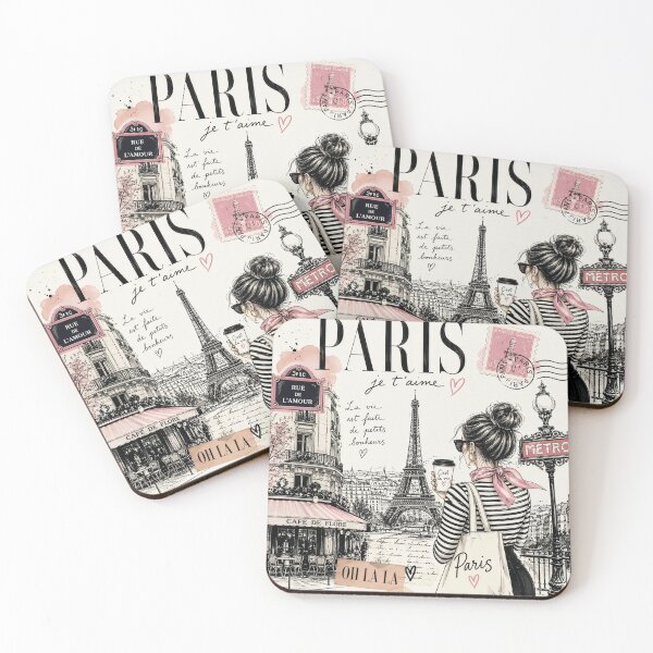 Item preview, Paris Aesthetic Collage – Vintage French Travel Poster, Eiffel Tower Art Print, Paris Je T’aime, Chic Parisian Wall Art designed and sold by Kate1art.