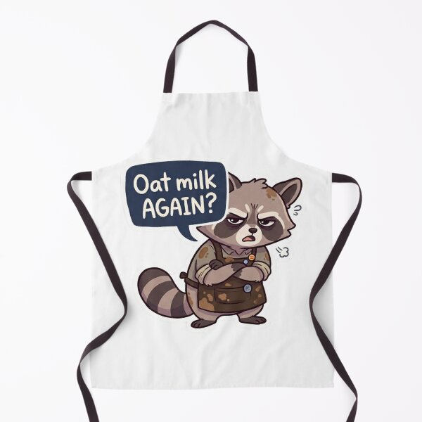 Item preview, Grumpy Raccoon Barista Oat Milk Again Funny designed and sold by Arqon.