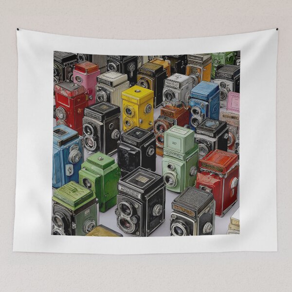 Item preview, Vintage Camera Collection Retro Film Photography Art for Photographers Gift Idea designed and sold by onubi.