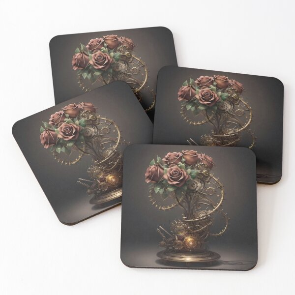 Item preview, Eternal Bloom: Steampunk Clockwork Rose Bouquet designed and sold by Serene Strokes Art.