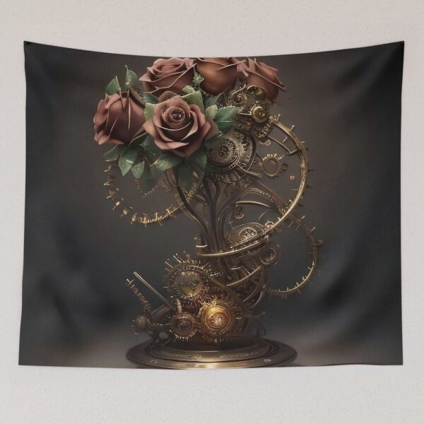 Item preview, Eternal Bloom: Steampunk Clockwork Rose Bouquet designed and sold by Serene Strokes Art.