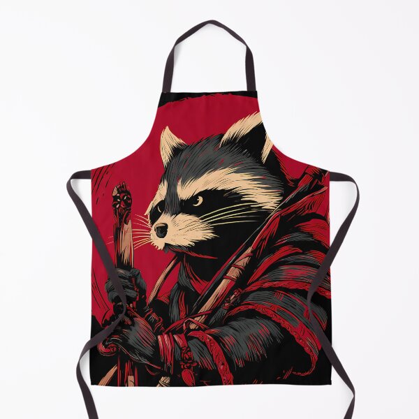 Item preview, Red Black Raccoons Embodying Strength Honor Illustrations designed and sold by ART ATTACK ZONE.