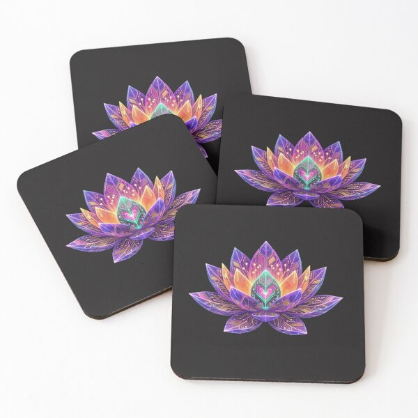 Item preview, Cyberpunk Lotus Flower Art | Neon Futuristic Zen Design designed and sold by RS-Globalist-.