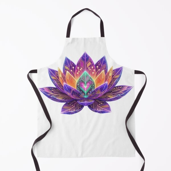 Item preview, Cyberpunk Lotus Flower Art | Neon Futuristic Zen Design designed and sold by RS-Globalist-.