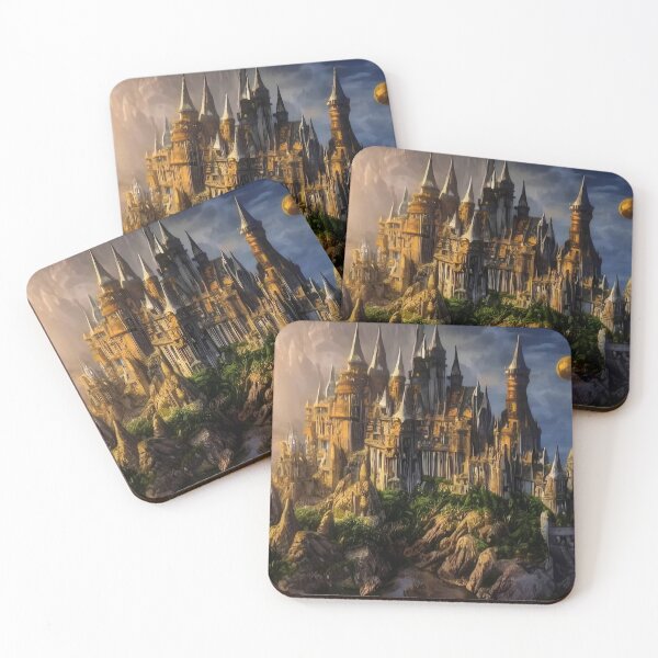 Item preview, Crowned in Shadows: The Golden Spire Citadel designed and sold by Serene Strokes Art.