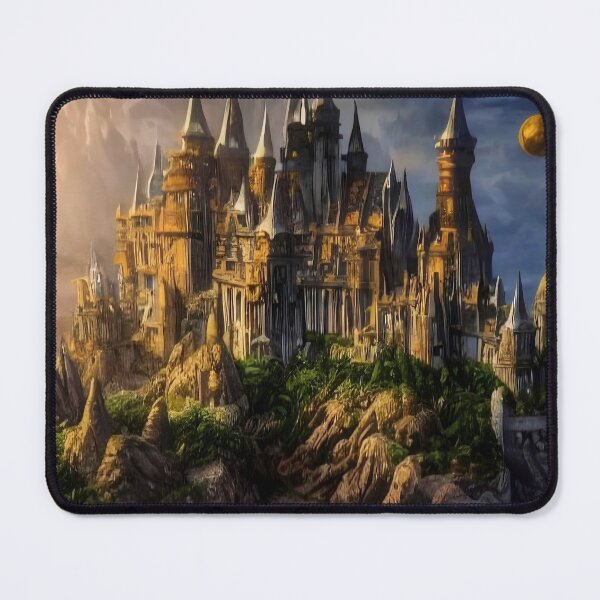 Item preview, Crowned in Shadows: The Golden Spire Citadel designed and sold by Serene Strokes Art.