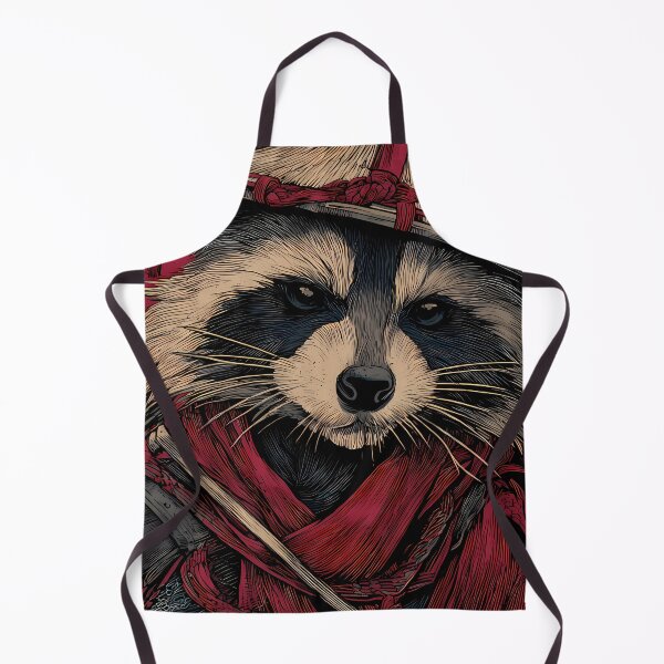 Item preview, Fantasy Red Black Raccoons Embodying Honor Illustrations designed and sold by ART ATTACK ZONE.