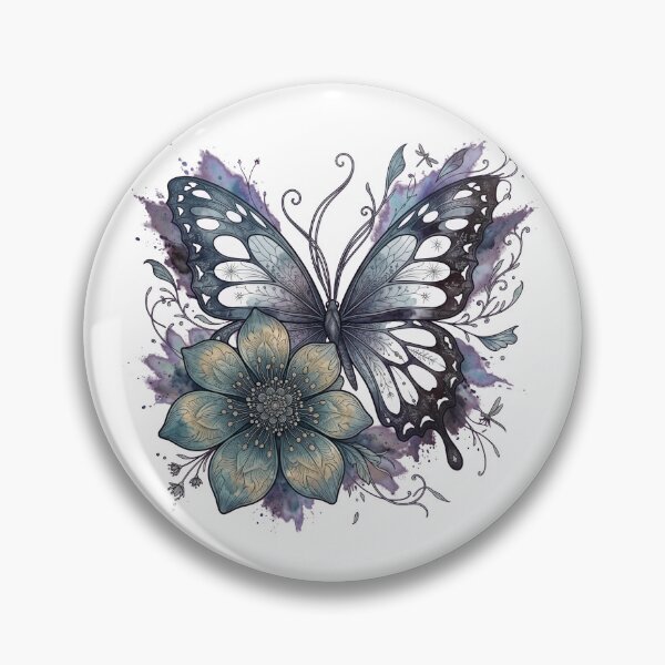 Item preview, Minimalist Butterfly Floral Silhouette designed and sold by MarCinu Art.