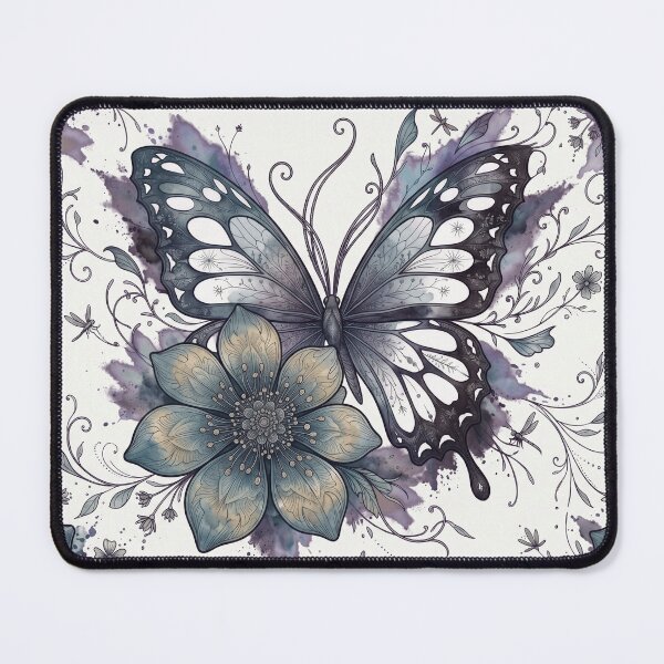 Item preview, Minimalist Butterfly Floral Silhouette designed and sold by MarCinu Art.
