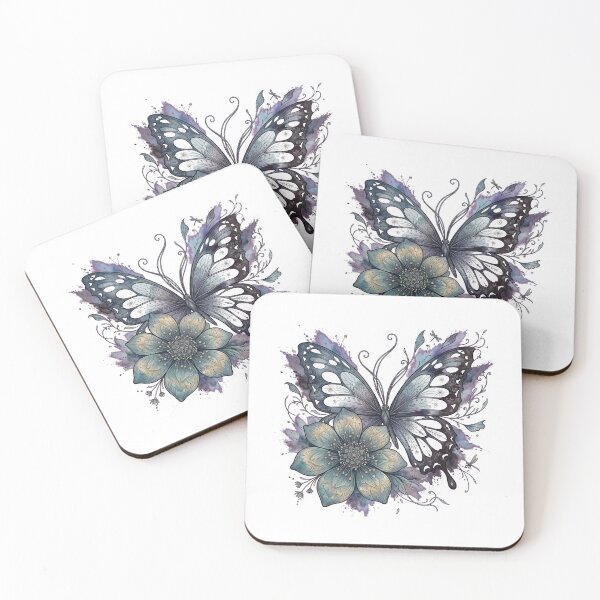 Item preview, Minimalist Butterfly Floral Silhouette designed and sold by MarCinu Art.