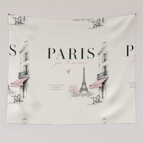Item preview, Minimalistic Paris Aesthetic Collage – Vintage French Travel Poster, Eiffel Tower Art Print, Paris Je T’aime, Chic Parisian Wall Art designed and sold by Kate1art.