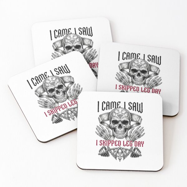 Item preview, I Came I Saw I Skipped Leg Day Skull Gym Dark Humorm designed and sold by Arqon.