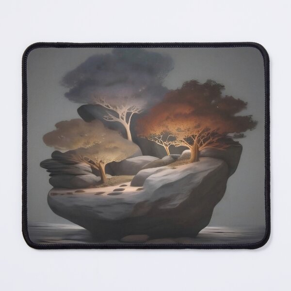 Item preview, Floating Sanctuary: The Zen Stone Garden designed and sold by Serene Strokes Art.