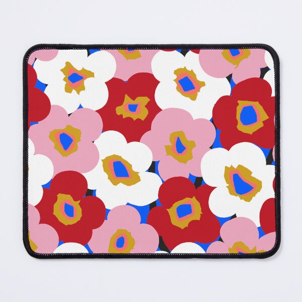 Item preview, Iconic Bold Modern Flowers in Pink, White, Red and Electric Blue designed and sold by Deutschic.