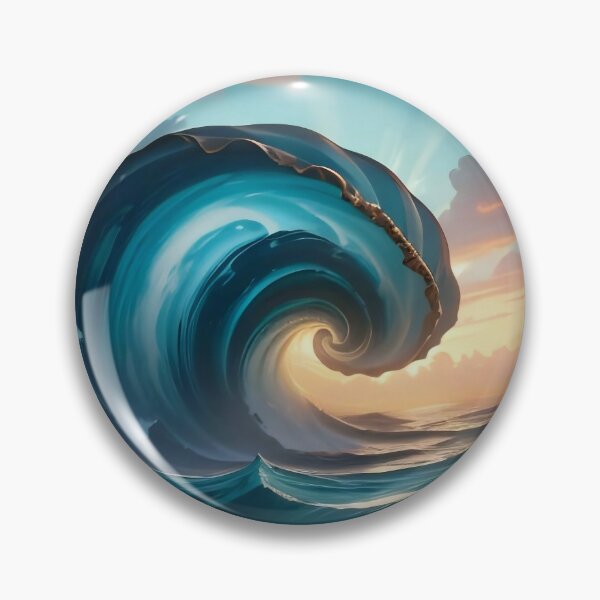 Item preview, Golden Vortex: The Eternal Sunset Wave designed and sold by Serene Strokes Art.