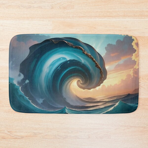 Item preview, Golden Vortex: The Eternal Sunset Wave designed and sold by Serene Strokes Art.
