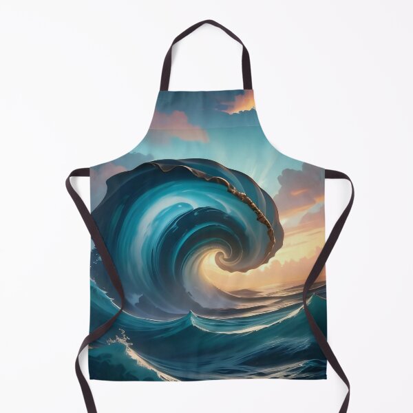 Item preview, Golden Vortex: The Eternal Sunset Wave designed and sold by Serene Strokes Art.
