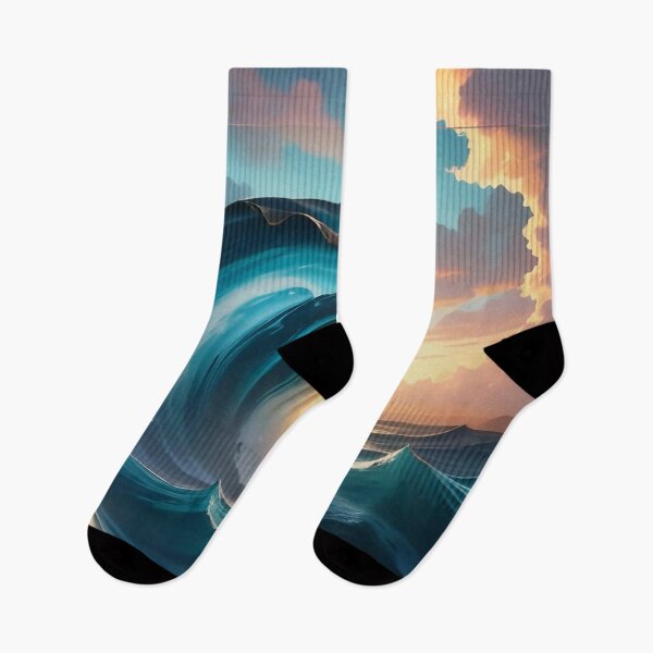 Item preview, Golden Vortex: The Eternal Sunset Wave designed and sold by Serene Strokes Art.