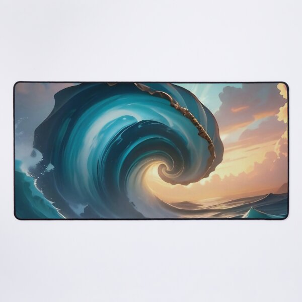 Item preview, Golden Vortex: The Eternal Sunset Wave designed and sold by Serene Strokes Art.