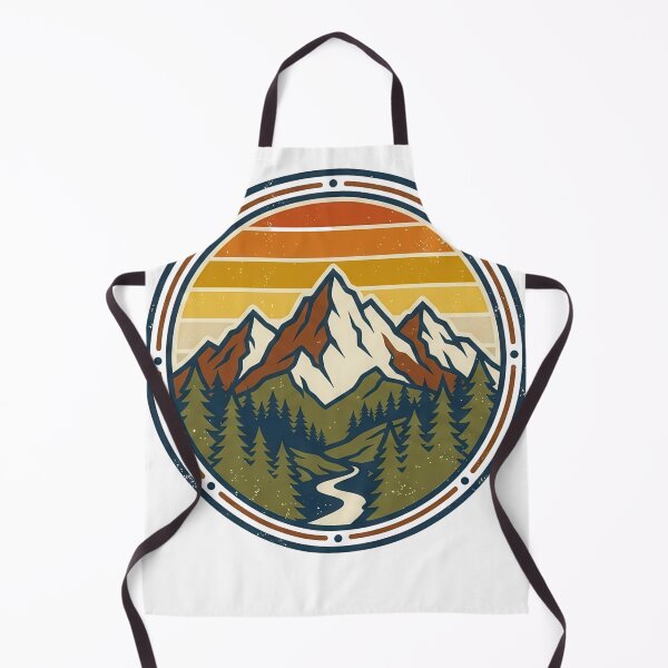 Item preview, Montañas Bosque Río Vintage – Diseño naturaleza outdoor retro designed and sold by JA World - Art & Design.
