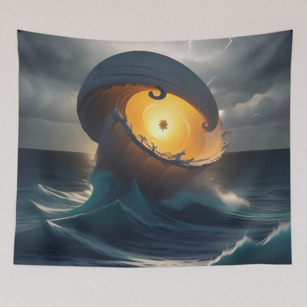 Item preview, Eye of the Storm: The Celestial Nautilus designed and sold by Serene Strokes Art.