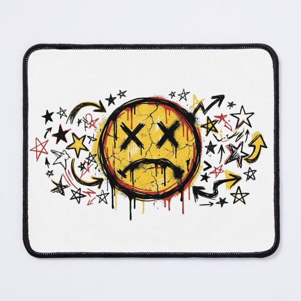 Item preview, Broken Dripping Smiley Face Graffiti Streetwear Dark Graphic designed and sold by Arqon.