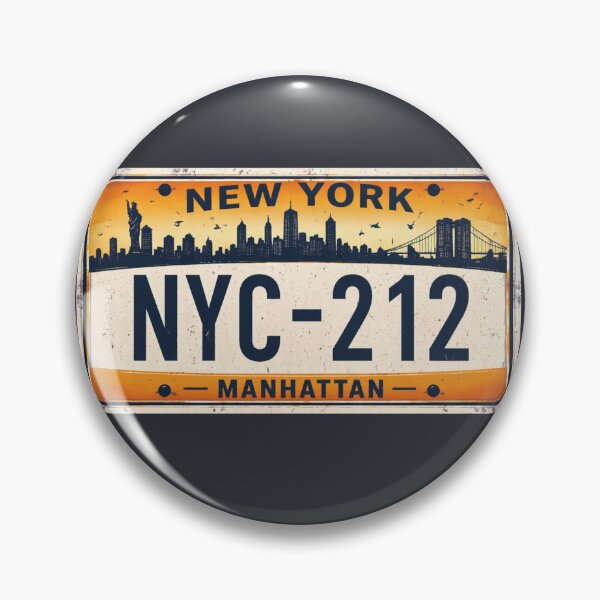Item preview, Manhattan 212 Vintage New York License Plate Graphic T-Shirt designed and sold by MWSailingClub.