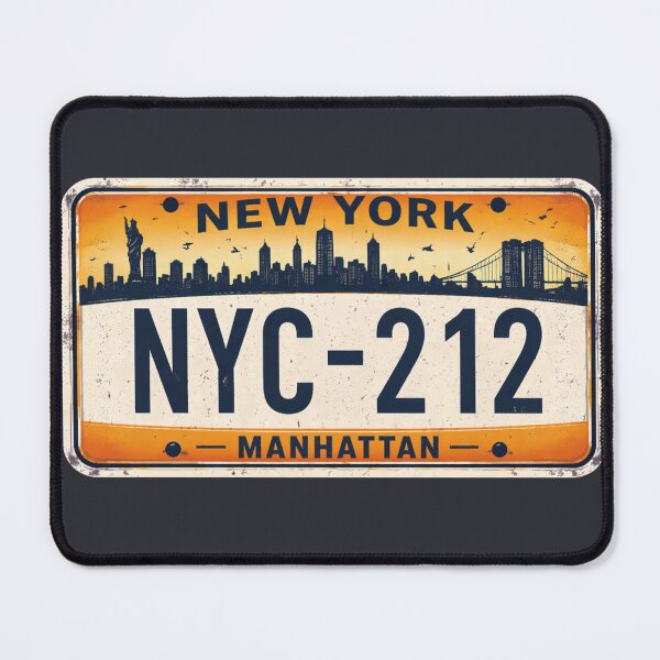 Item preview, Manhattan 212 Vintage New York License Plate Graphic T-Shirt designed and sold by MWSailingClub.