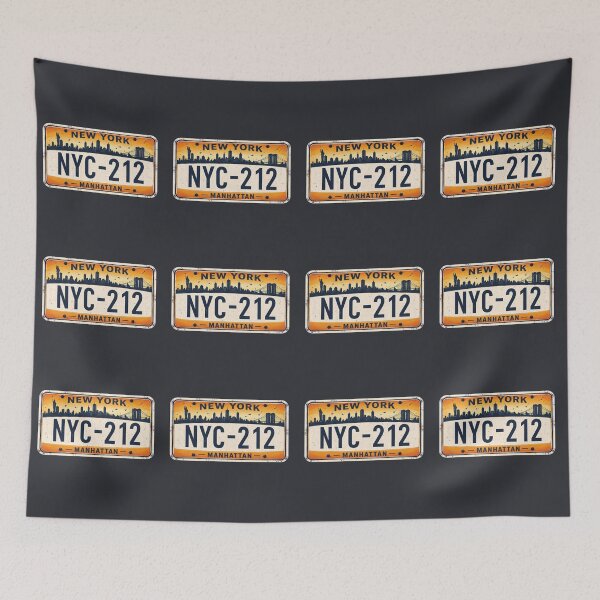Item preview, Manhattan 212 Vintage New York License Plate Graphic T-Shirt designed and sold by MWSailingClub.