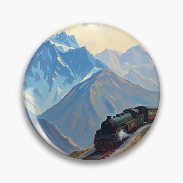 Item preview, A steam train on the mountains of Hindu Kush. designed and sold by oldMastersofart.