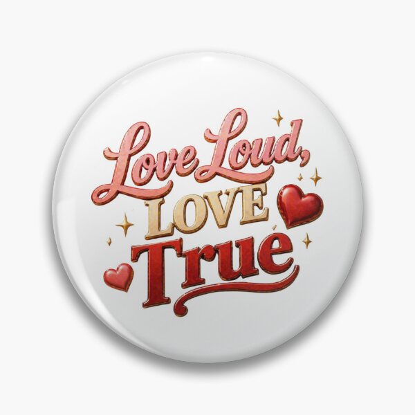 Item preview, Love Loud Love True Relationship Quote designed and sold by JagrDesigns.