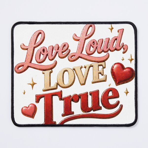 Item preview, Love Loud Love True Relationship Quote designed and sold by JagrDesigns.