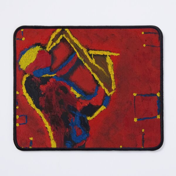 Item preview, Sax Man — Mixed Media Painting Print | Duat Realm Studio designed and sold by duatrealmstudio.