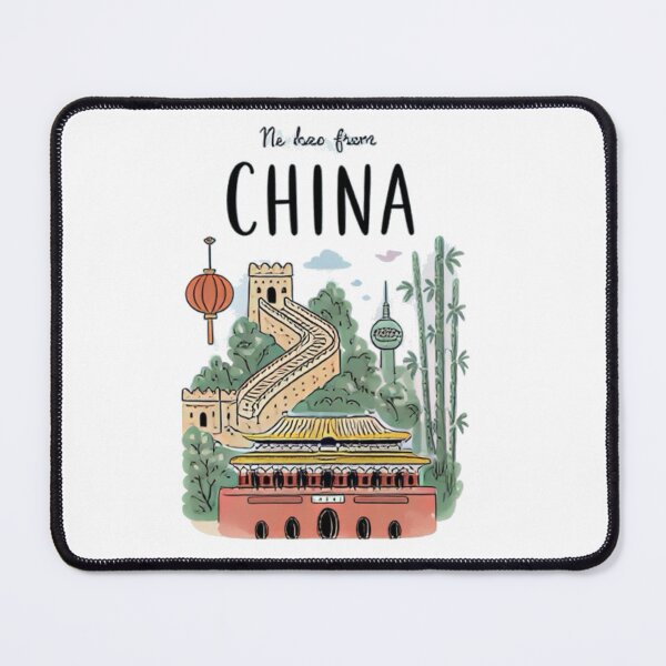 Item preview, China Aesthetic Illustration | Great Wall & City Lights Vibes | Chinese Travel Art Design designed and sold by Mialunaa.
