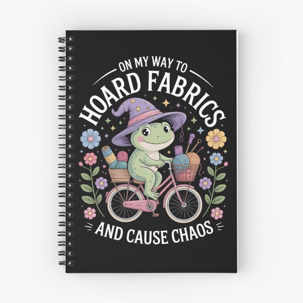 Item preview, On My Way To Hoard Fabrics And Cause Chaos : sewing humor lover fabric hoarder funny quote Frog Humor designed and sold by NewaveBoutique.